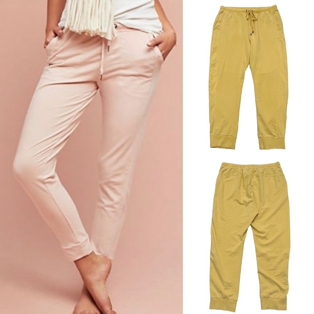 Anthropologie Saturday/Sunday Women's Yellow Pull on Jogger Pants